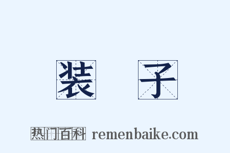 装殻子是什么意思的图片
